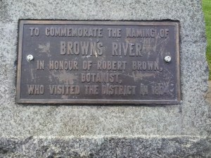 Browns River plaque