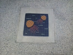Mosaic in pavement