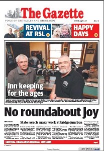 The Gazette front page Aug 2015